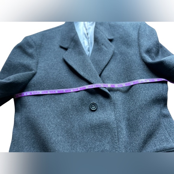 Austin Arnold Men's Charcoal Gray Wool Blend Overcoat L Formal Winter vintage - Picture 5 of 15